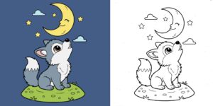_Coloriage Loup ft
