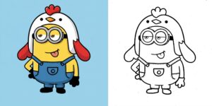Coloriage Minions Ft