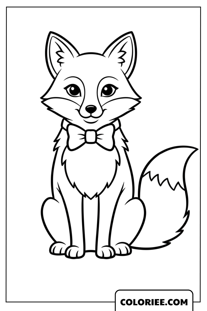 Coloriage Renard Élégant