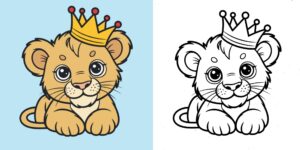 Coloriages Lionceau ft