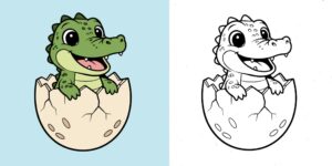 Coloriages crocodile ft