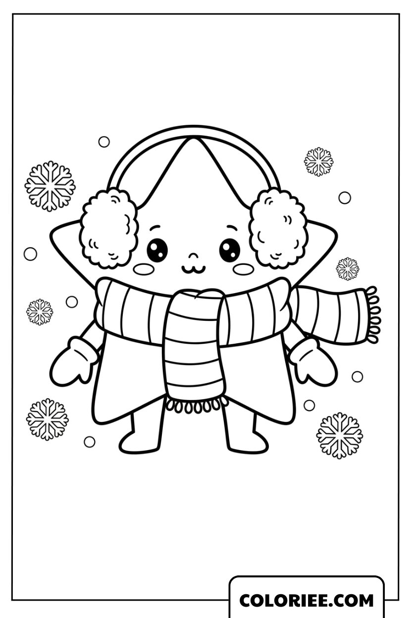 Dessin Étoile d’hiver toute mignonne