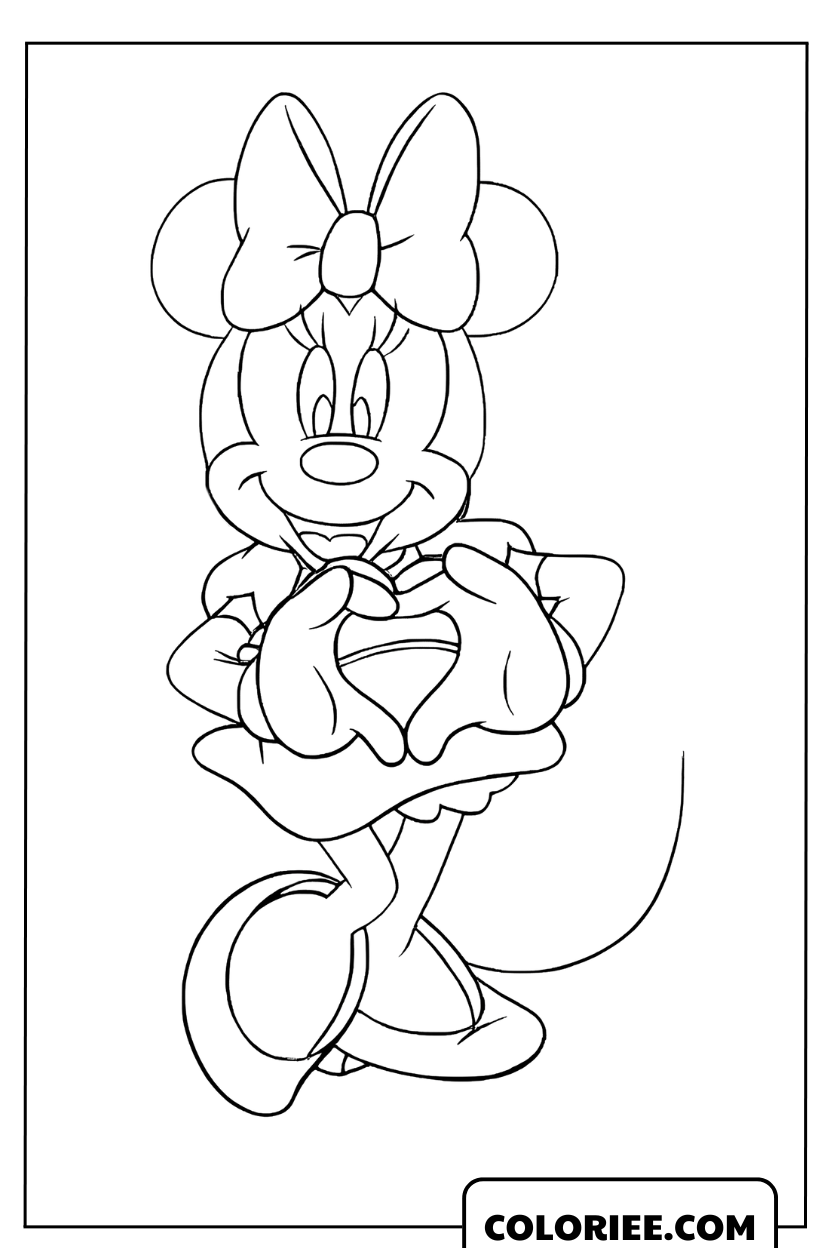 Dessin Minnie douce et charmante