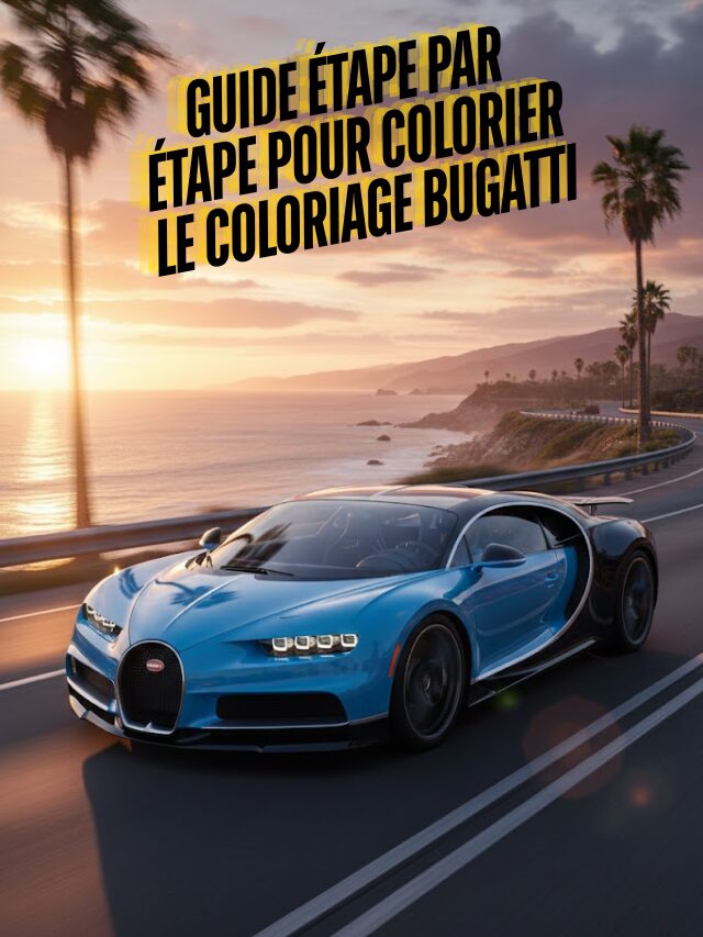 Guide étape par étape pour colorier le Coloriage Bugatti
