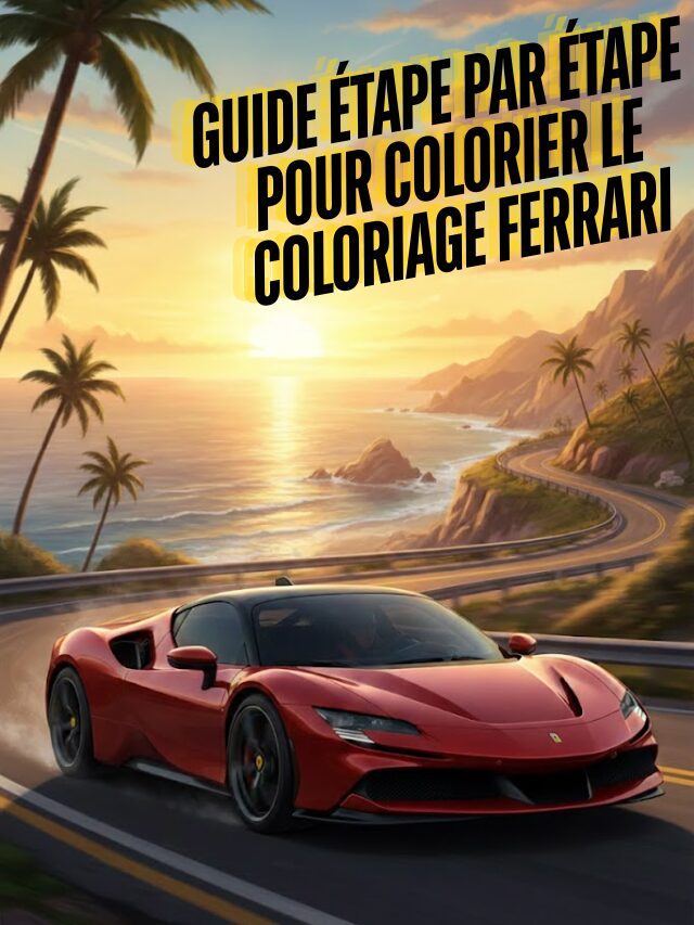 Guide étape par étape pour colorier le Coloriage Ferrari