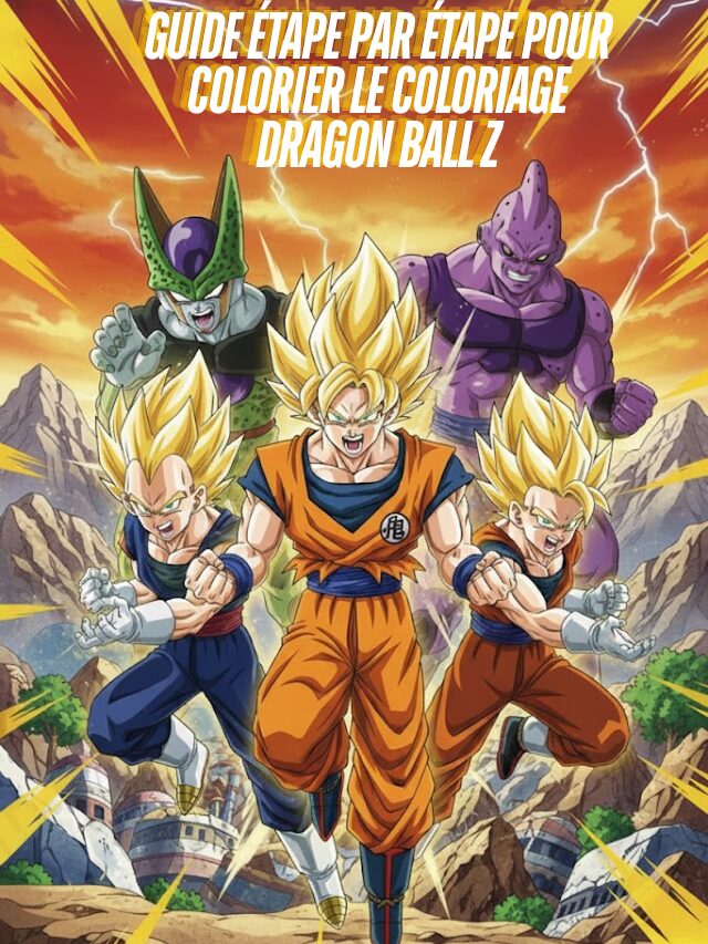 Guide étape par étape pour colorier le coloriage Dragon Ball Z