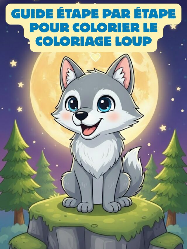 Guide étape par étape pour colorier le coloriage Loup