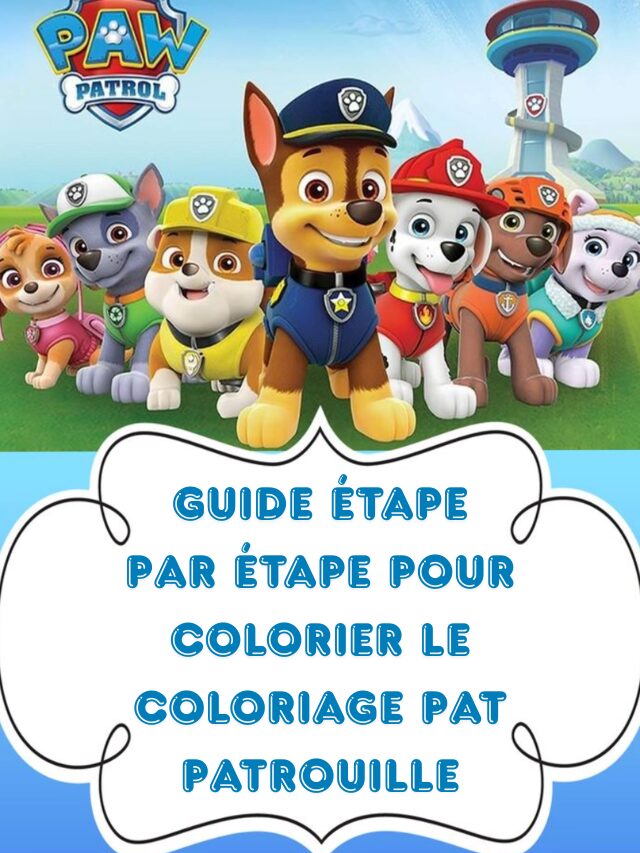 Guide étape par étape pour colorier le coloriage Pat Patrouille