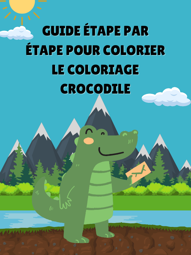 Guide étape par étape pour colorier le coloriage crocodile