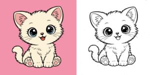 coloriage chaton ft