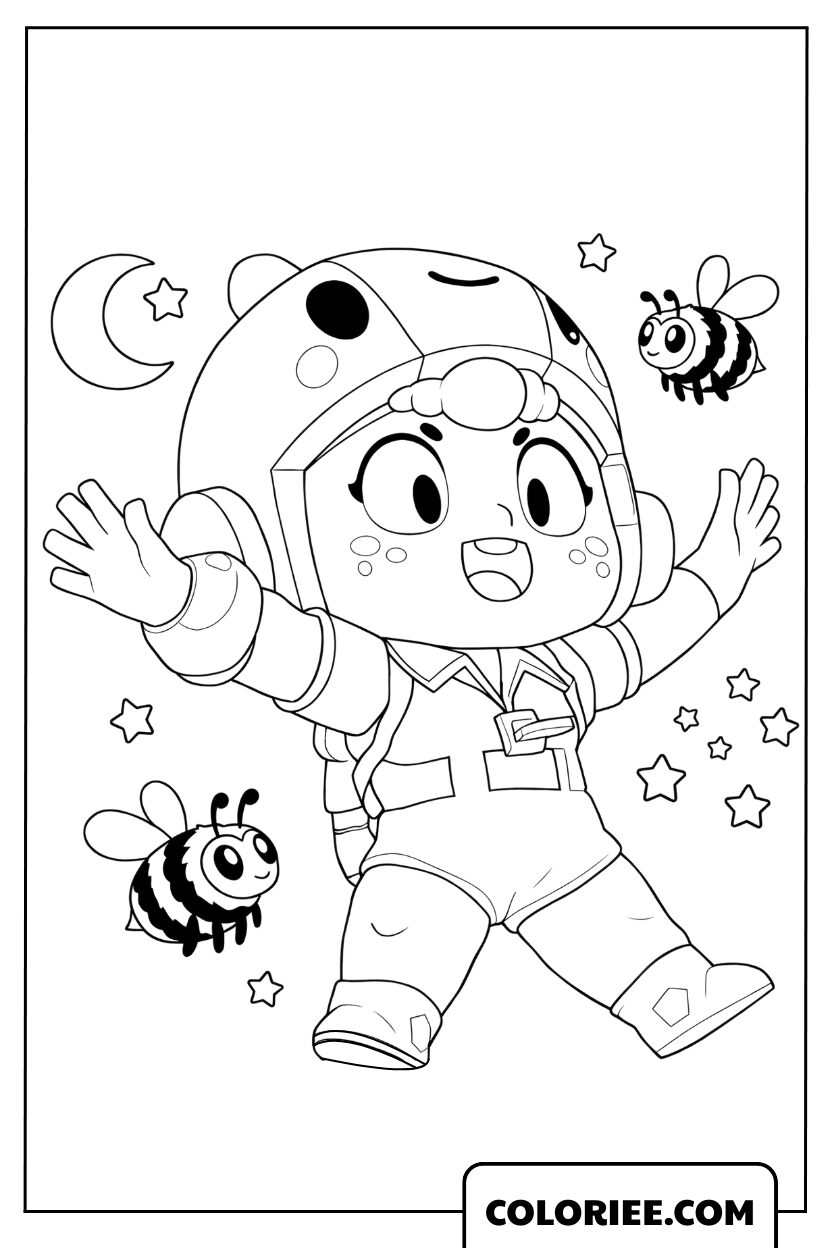 Coloriage Bea et ses abeilles