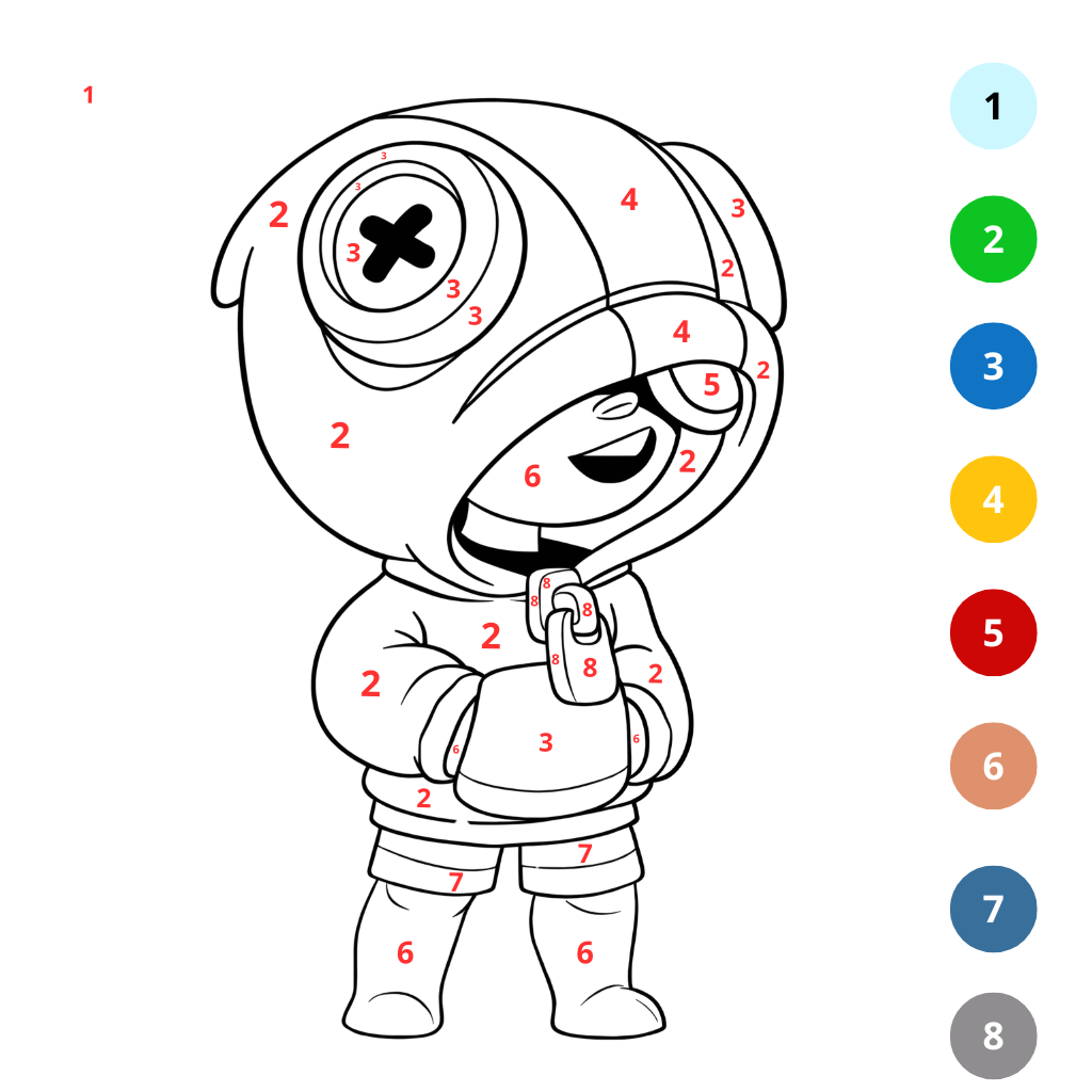 Coloriage Brawl Stars par numéros (2)