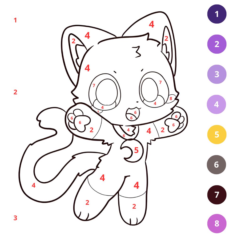 Coloriage CatNap par numéros (2)