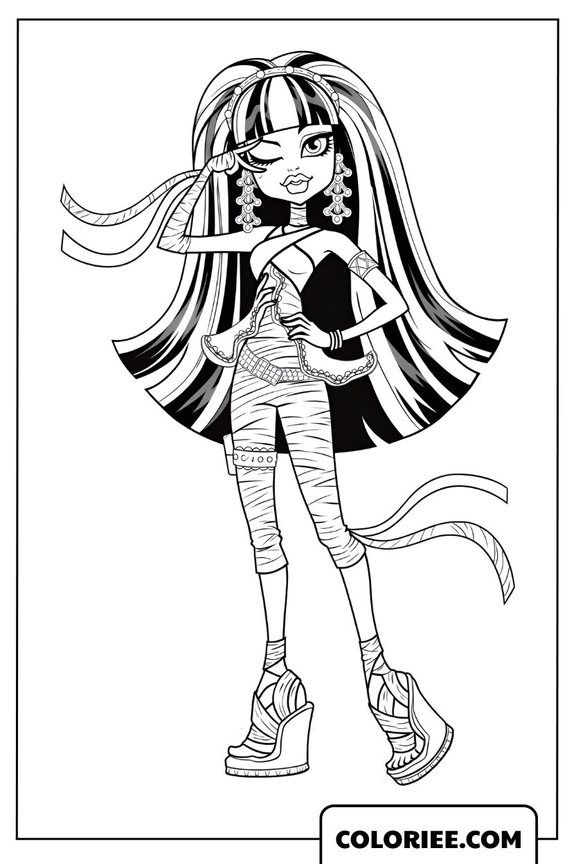 Coloriage Cleo de Nile Royale