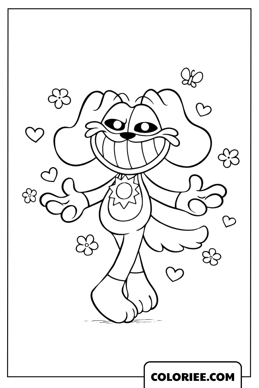Coloriage DogDay joie rayonnante