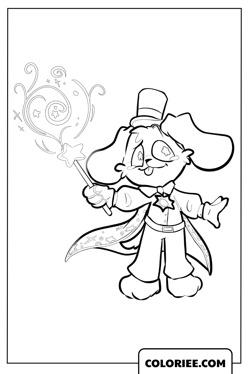 Coloriage DogDay magie lumineuse