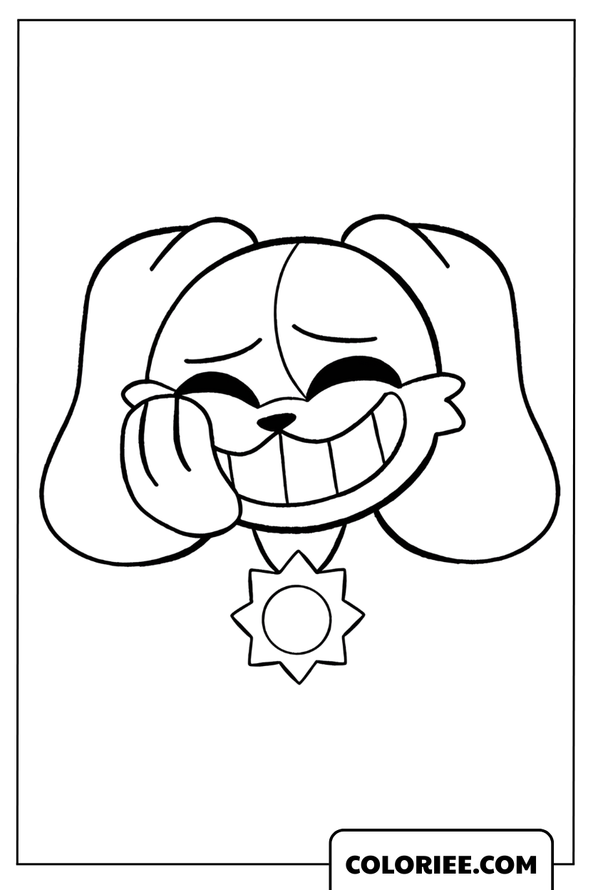 Coloriage DogDay sourire chaleureux