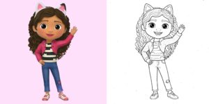 Coloriage Gabby Chat ft