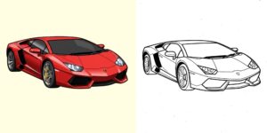 Coloriage Lamborghini ft