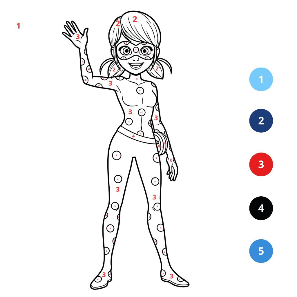 Coloriage Miraculous par numéros (2)