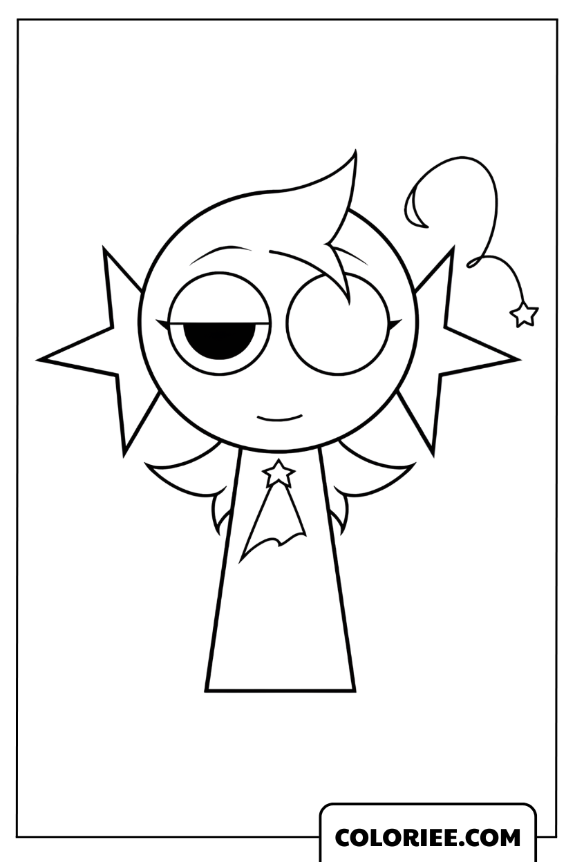 Coloriage Sprunki Étoilé