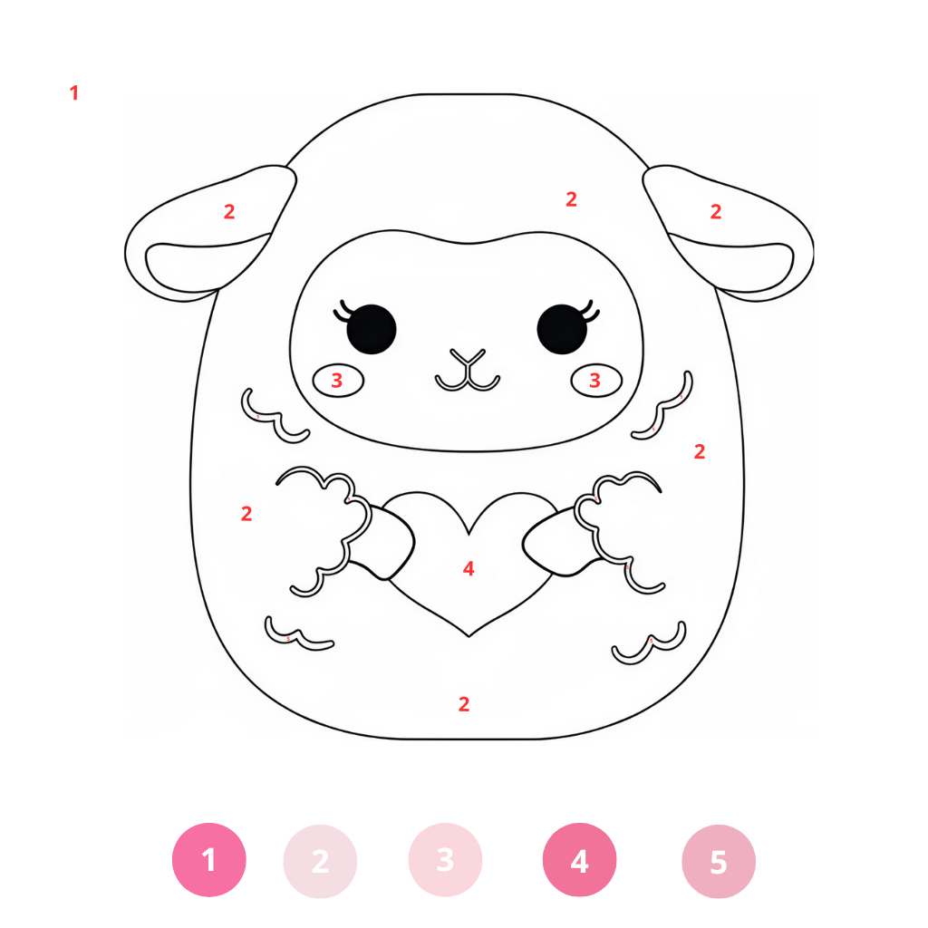 Coloriage Squishmallow Sophie par numéros