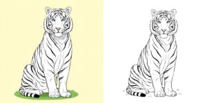 Coloriage Tigre Blanc ft