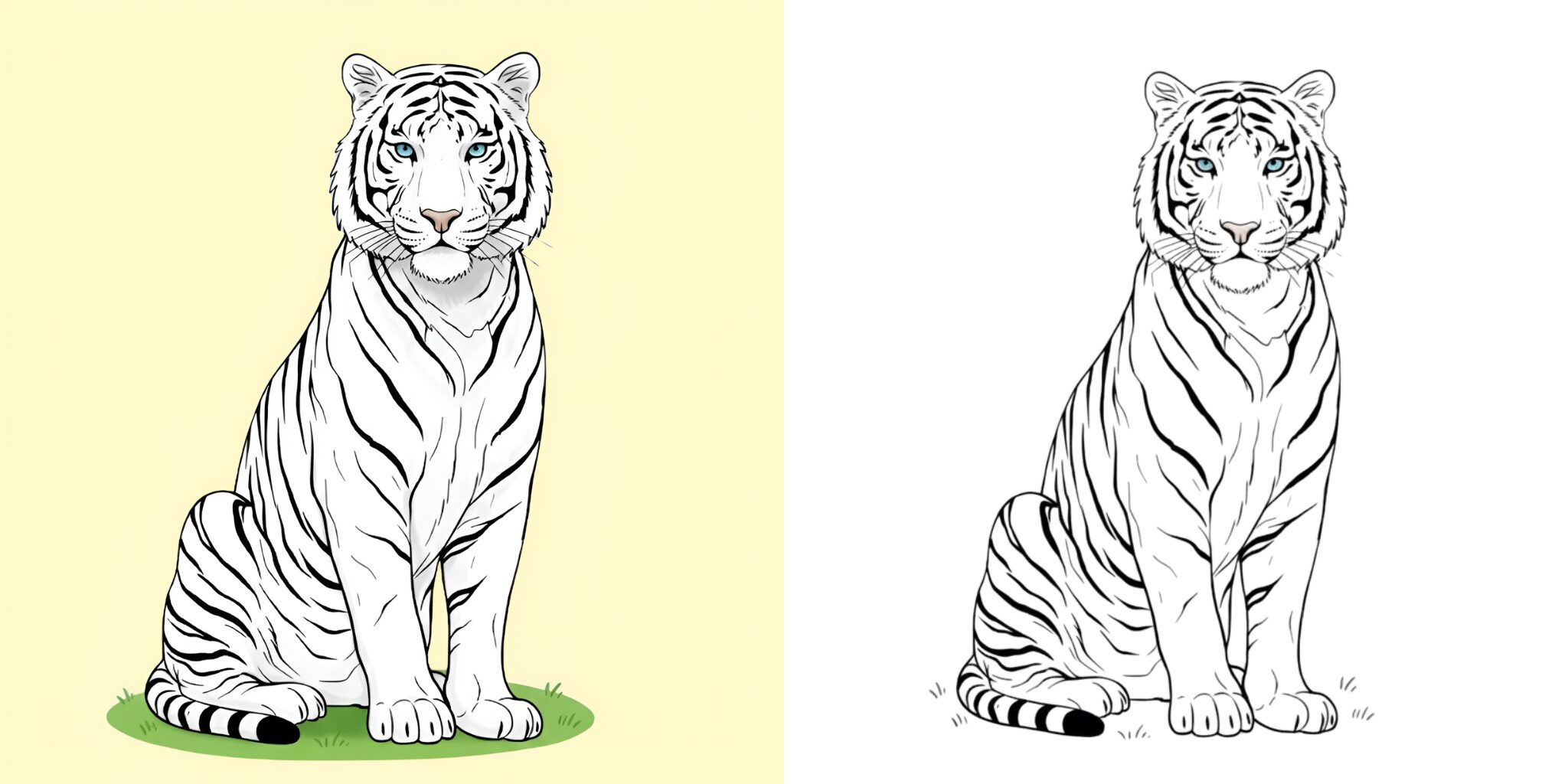 Coloriage Tigre Blanc ft