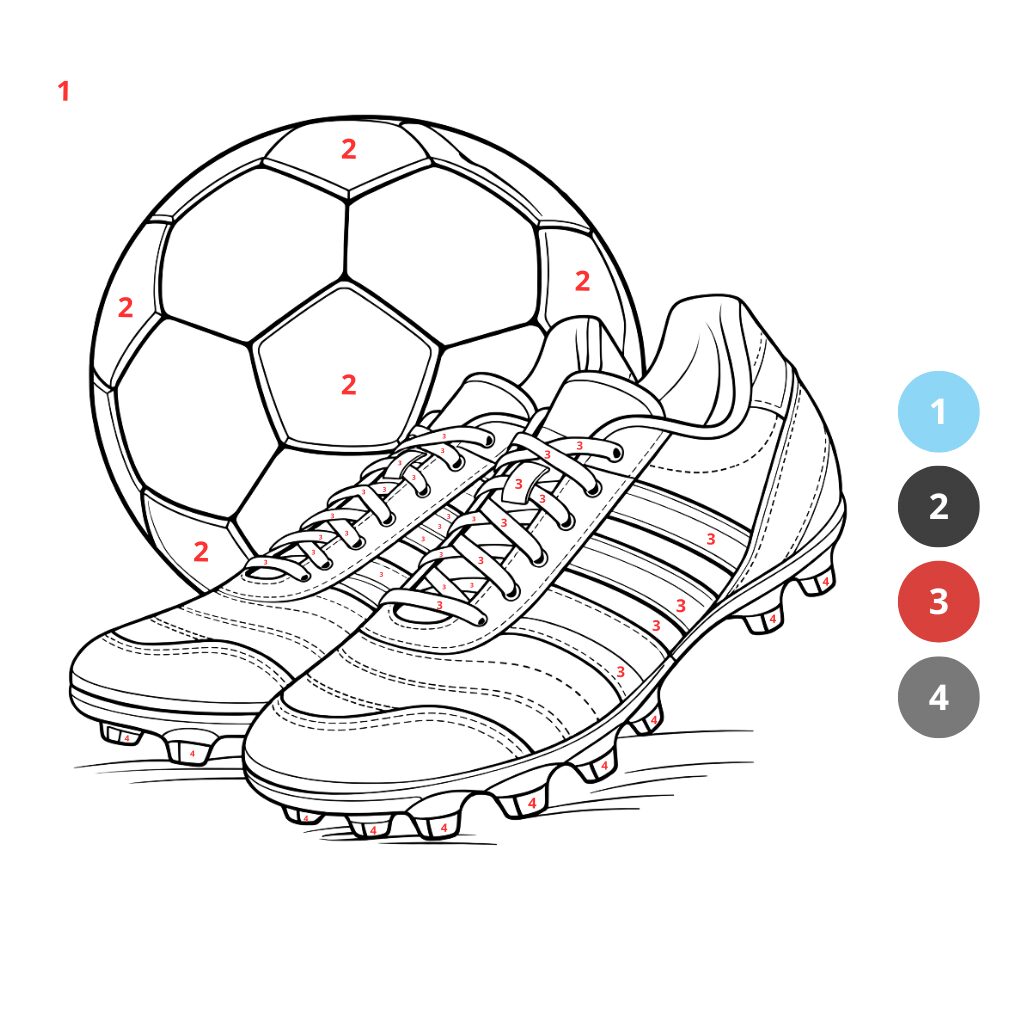 Coloriage foot par numéros (2)