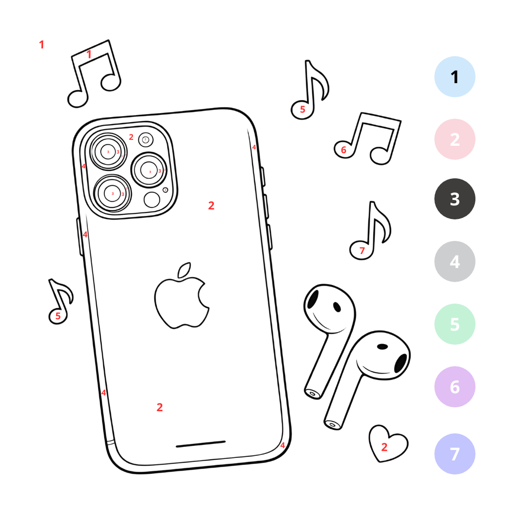 Coloriage iPhone par numéros (2)