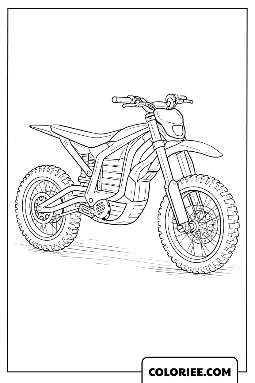 Coloriage moto tout terrain