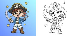 Coloriage pirate ft