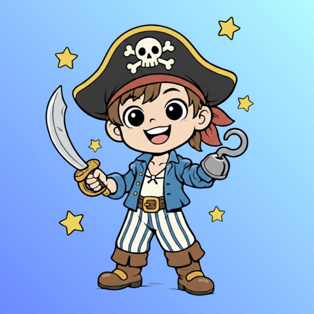Coloriage pirate par numéros