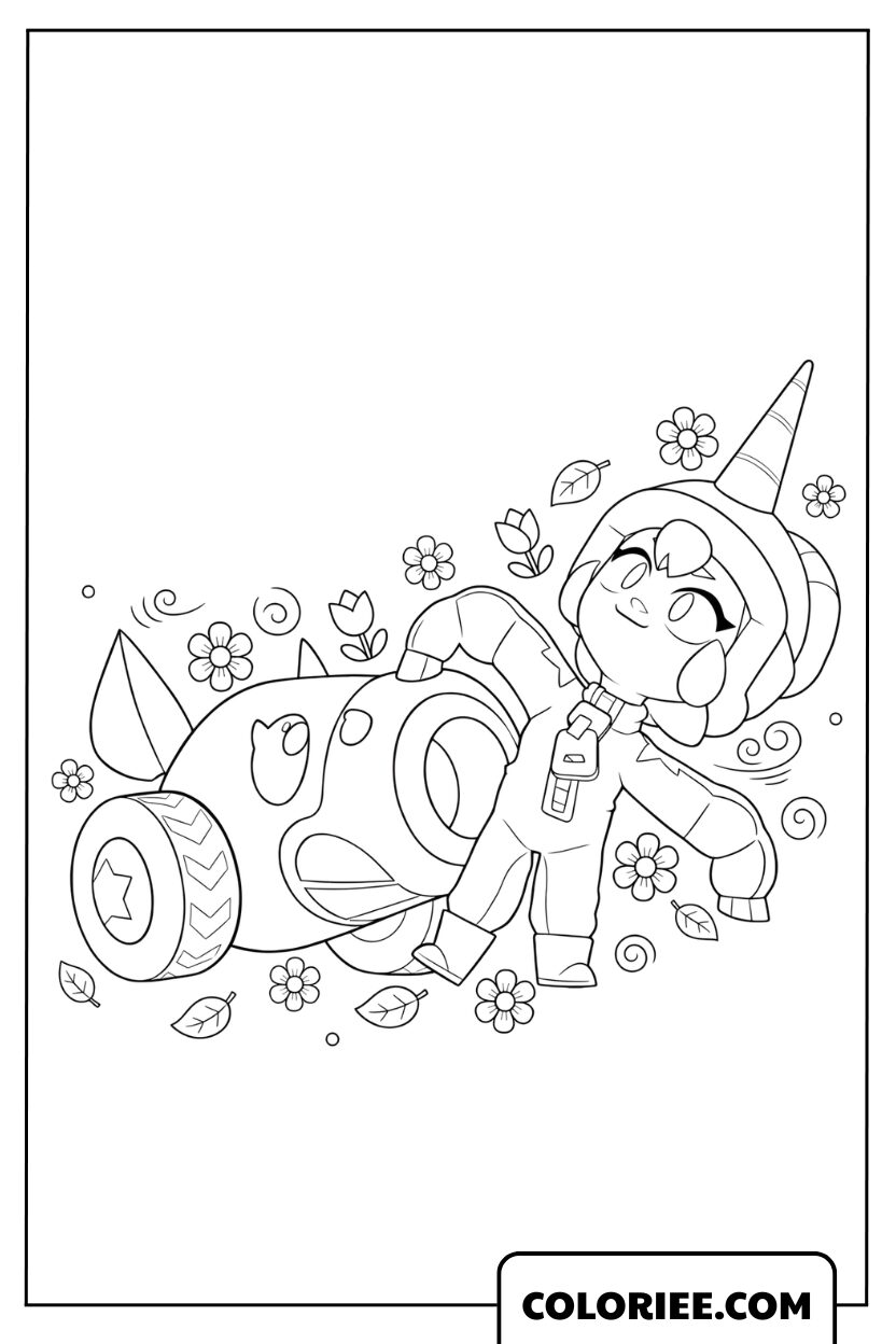 Dessin Bonnie et son canon Clyde
