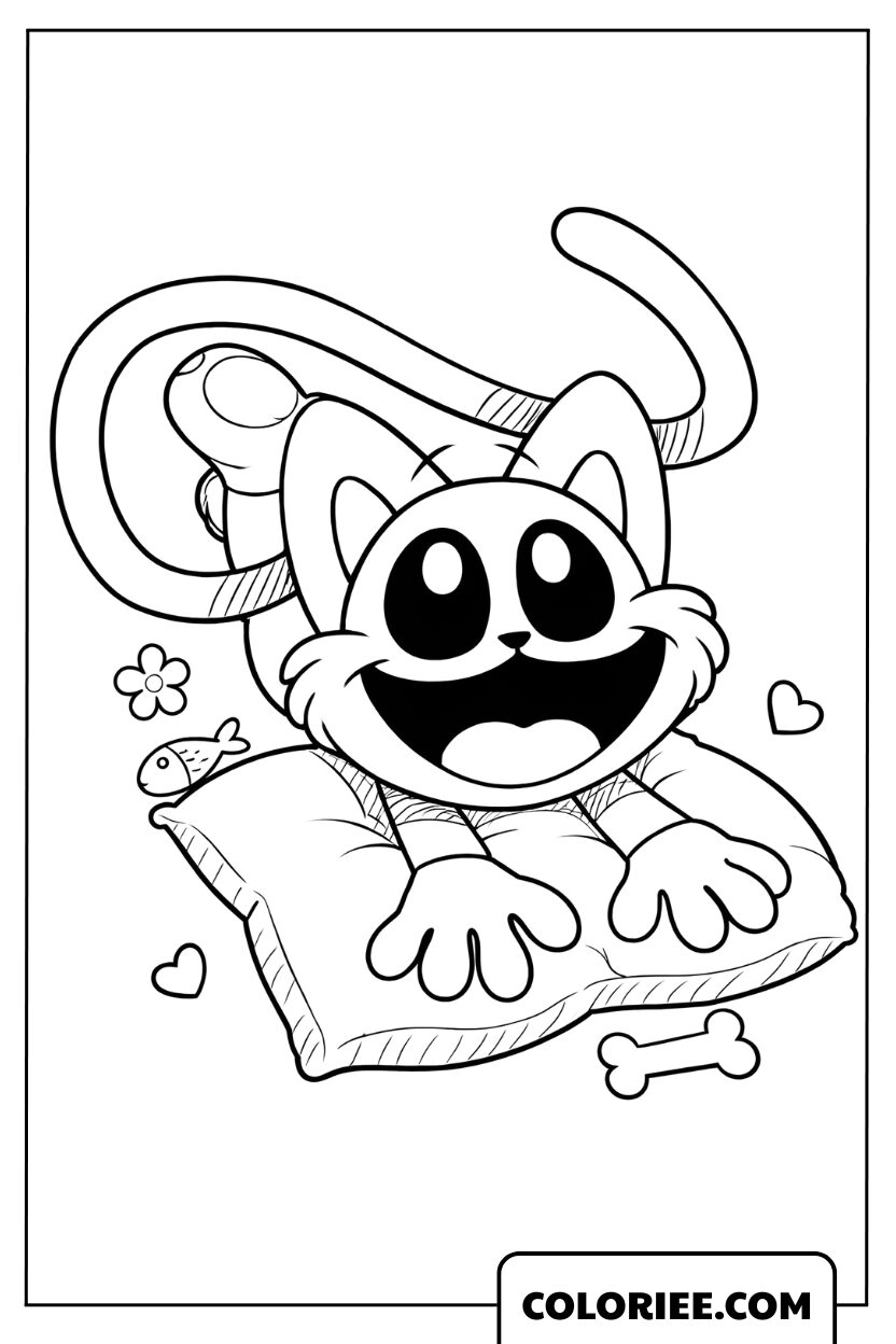 Dessin CatNap au repos paisible