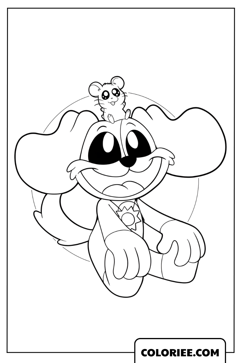 Dessin DogDay avec la petite souris