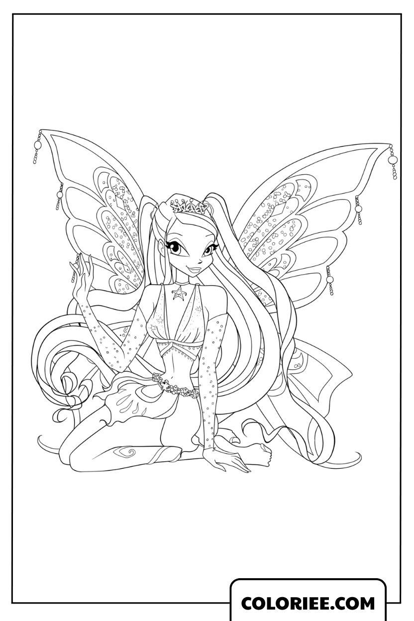 Dessin Stella Winx fée de la lumière