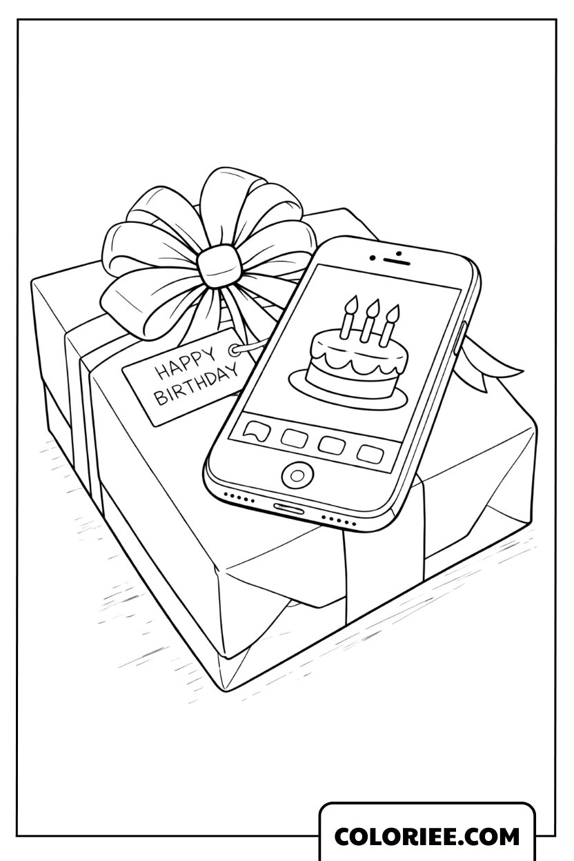 Dessin Un cadeau d'anniversaire