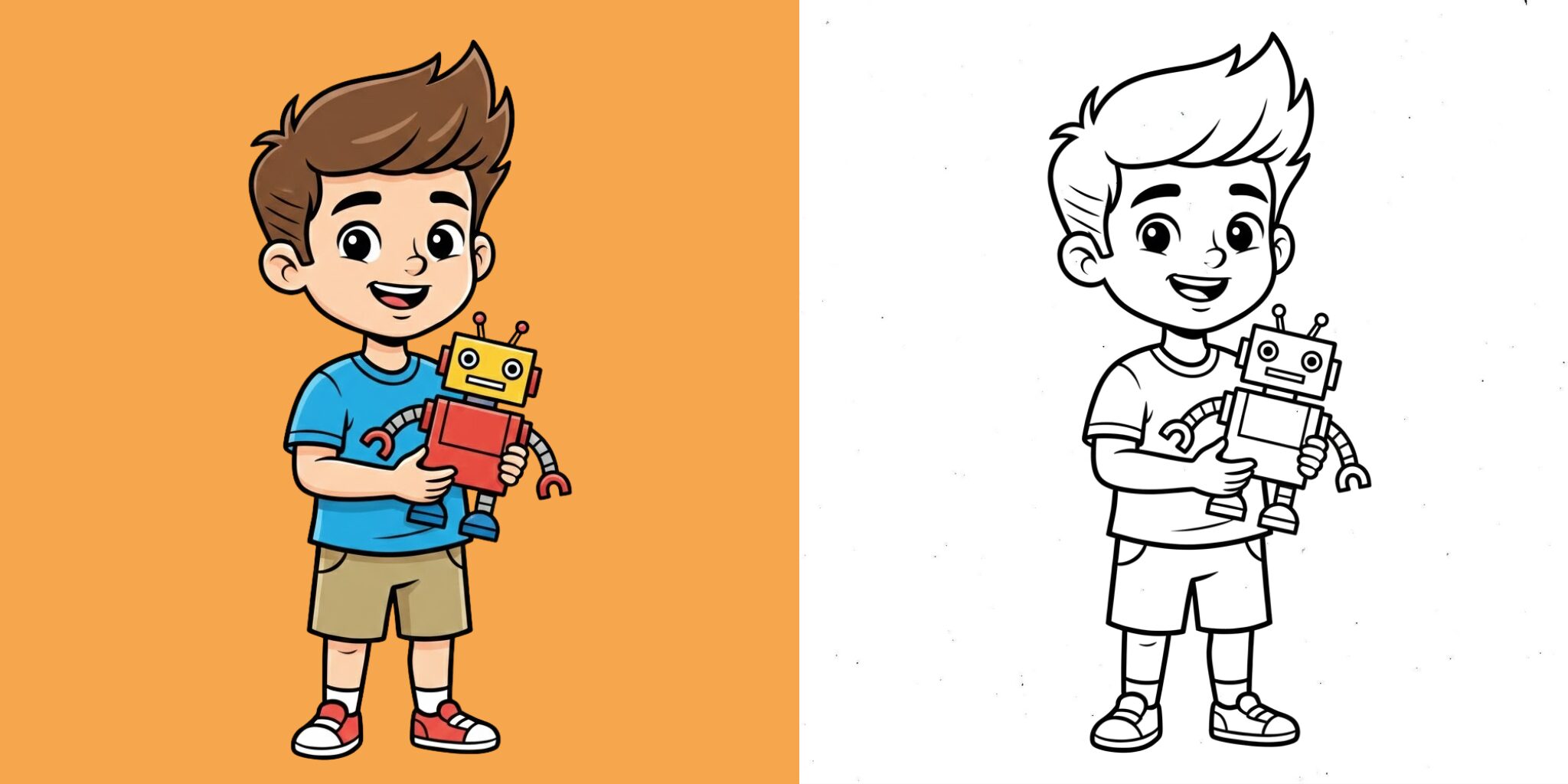 coloriage garcon ft