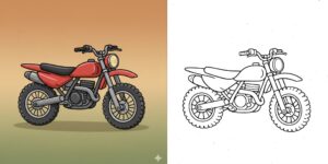 coloriage moto ft