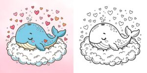 Coloriage Baleine Mignonne ft