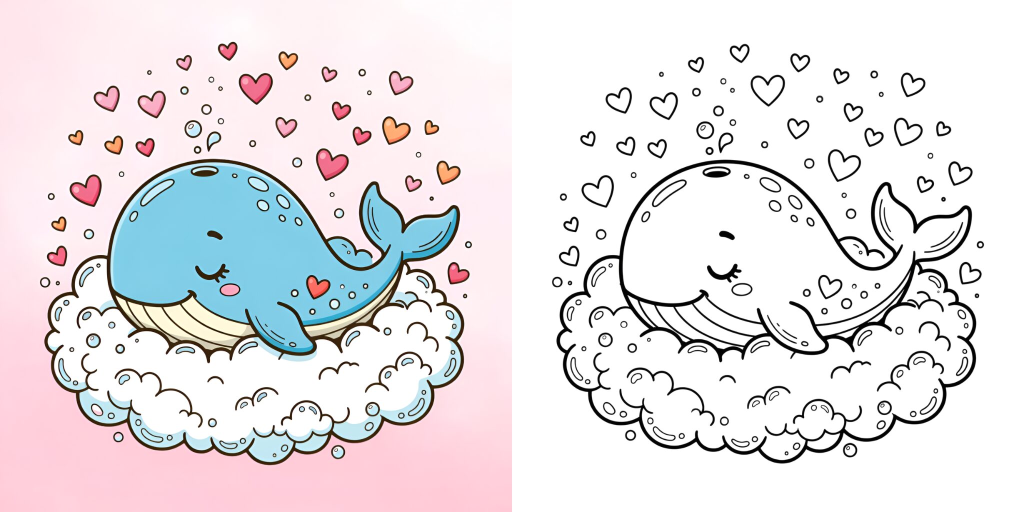 Coloriage Baleine Mignonne ft