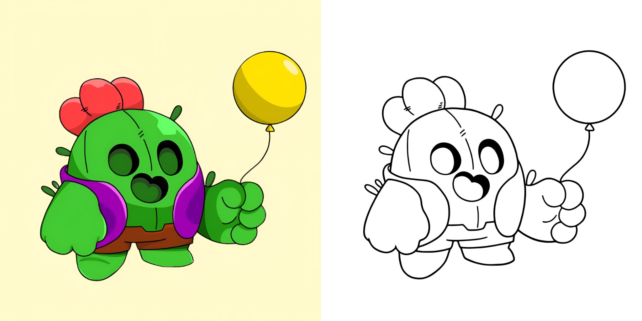 Coloriage Brawl Stars Spike ft