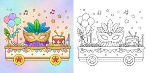Coloriage Chars Carnaval ft
