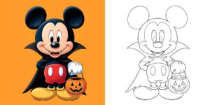 Coloriage Disney Halloween ft