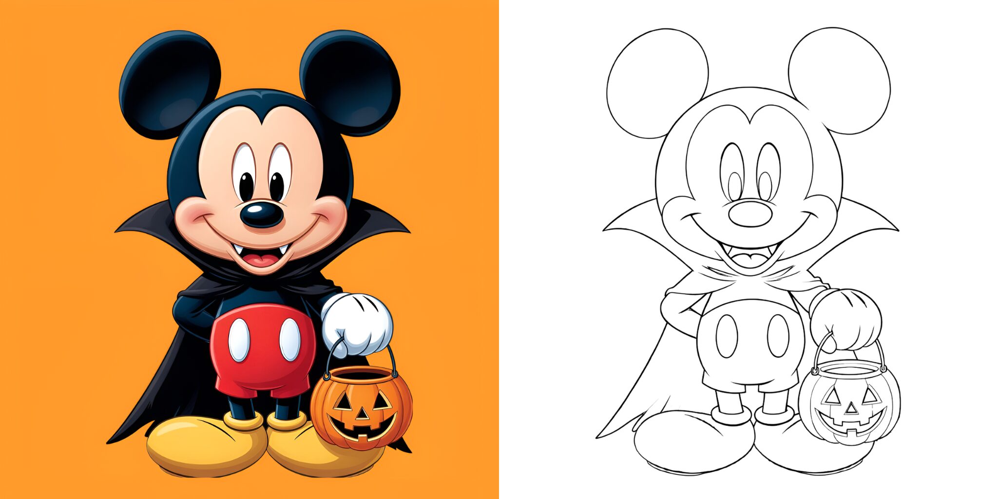 Coloriage Disney Halloween ft