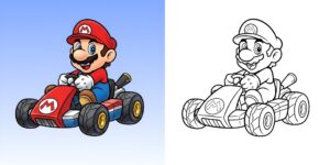 Coloriage Mario Kart ft