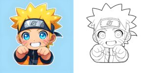 Coloriage Naruto Kawaii ft