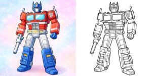 Coloriage Robot ft