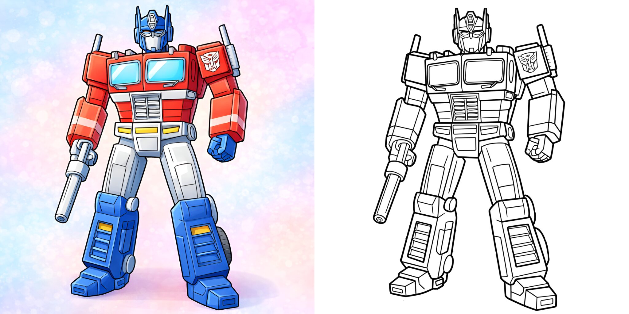 Coloriage Robot ft